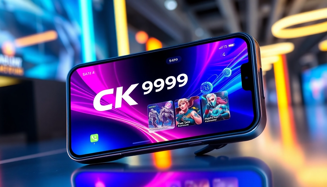 The ck999 app interface on a mobile device, highlighting seamless gaming and betting features for users.