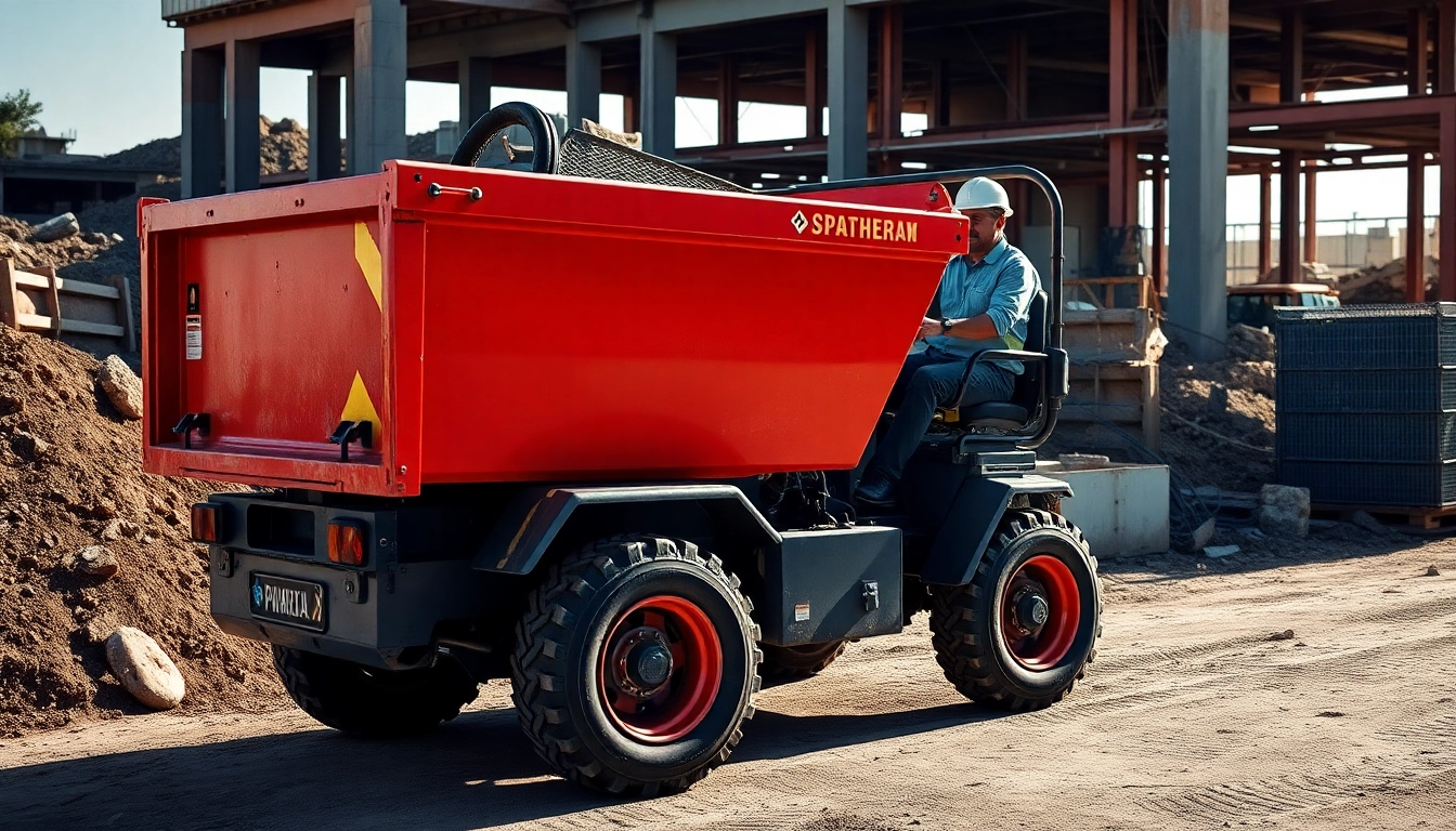 Reliable Dumper rental on busy construction site, showcasing efficient material transport and modern equipment for commercial projects.