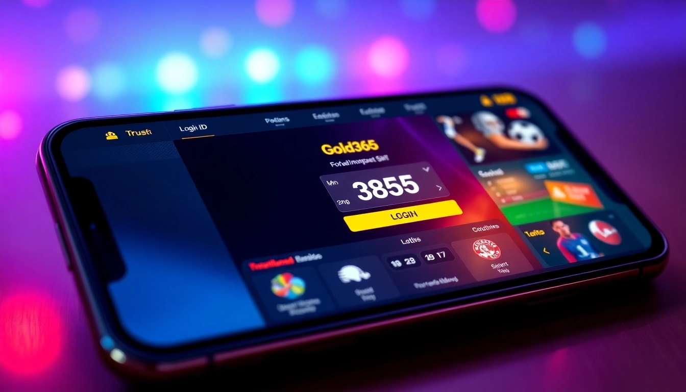 Secure gold365 ID login interface on mobile, emphasizing ease of access and safety for Indian bettors.