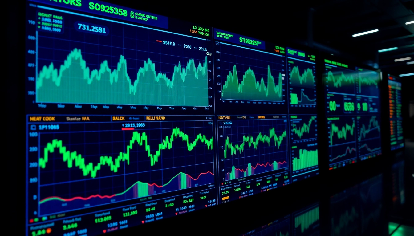 Up-to-date Stocks and Shares News graphic showing financial charts and news headlines for investors